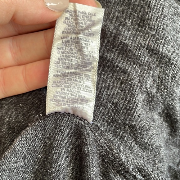 Splendid cardigan sweater open waterfall shawl front charcoal grey nwot size s - Picture 4 of 5